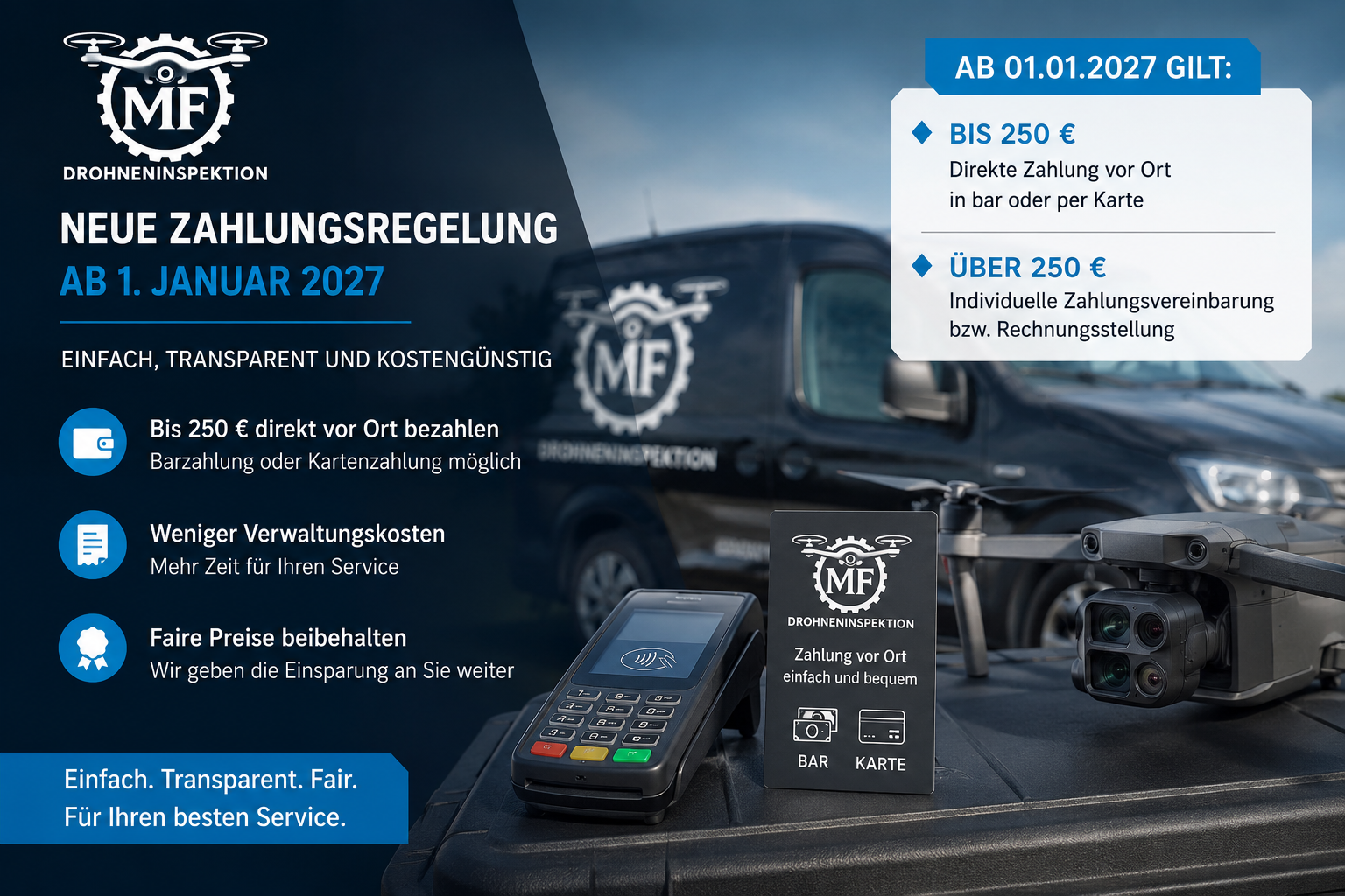 Neue Zahlungsregelung ab 1. Januar 2027 – einfach, transparent und kostengünstig